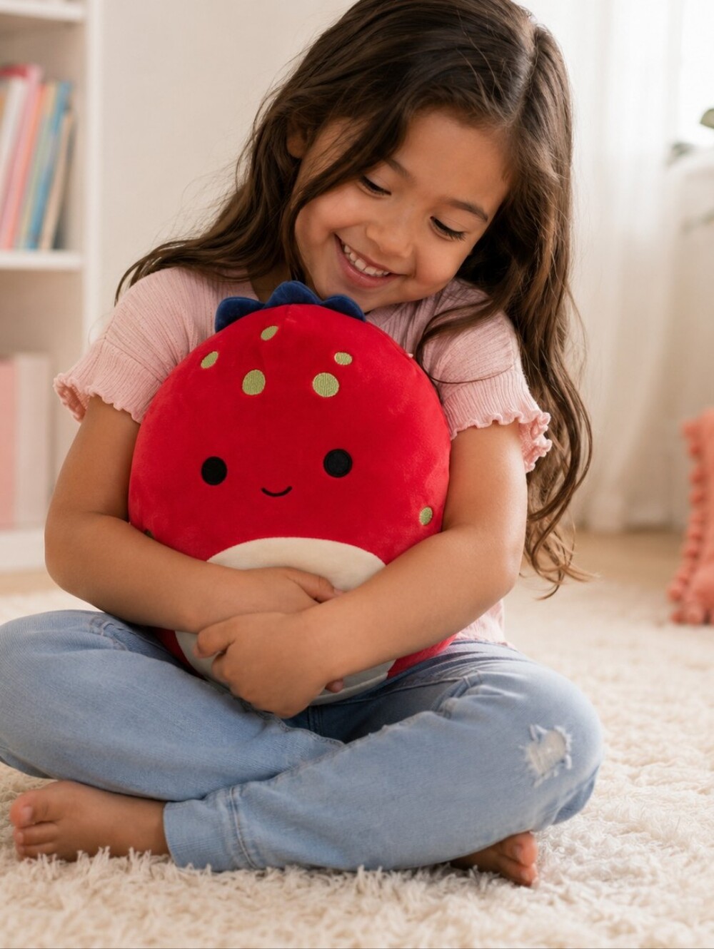 Squishmallows Red Dinosaur Plush Large Kellytoy Stuffed Animal Soft Cuddly